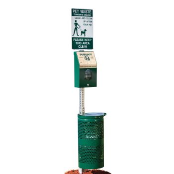 Green Steel Header Pak Pet Station