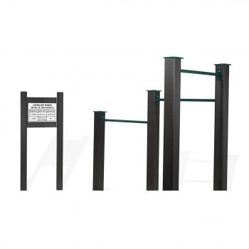 4 Station Recycled Plastic Fitness Station | Chin-Up Bars