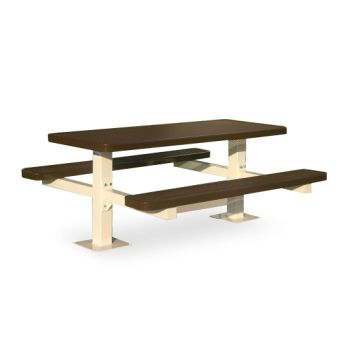 Expanded Metal Double Post Picnic Table