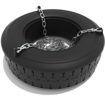 1 Seat Tire Swing Seat Package - Black