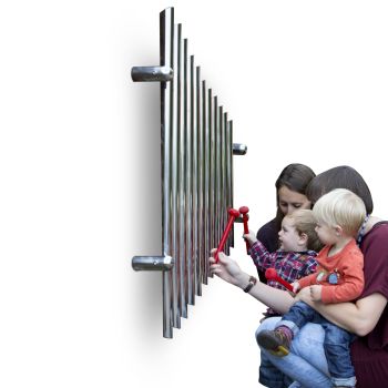 Family Playing the Mirror Chimes