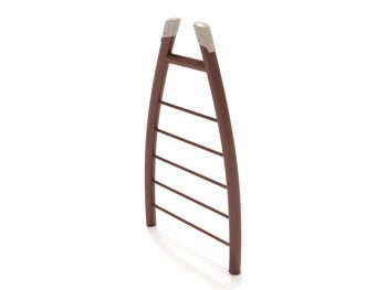 Freestanding Curved Post Straight Rung Vertical Ladder
