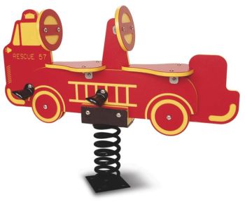 Fire Truck Two Seat Spring Rider