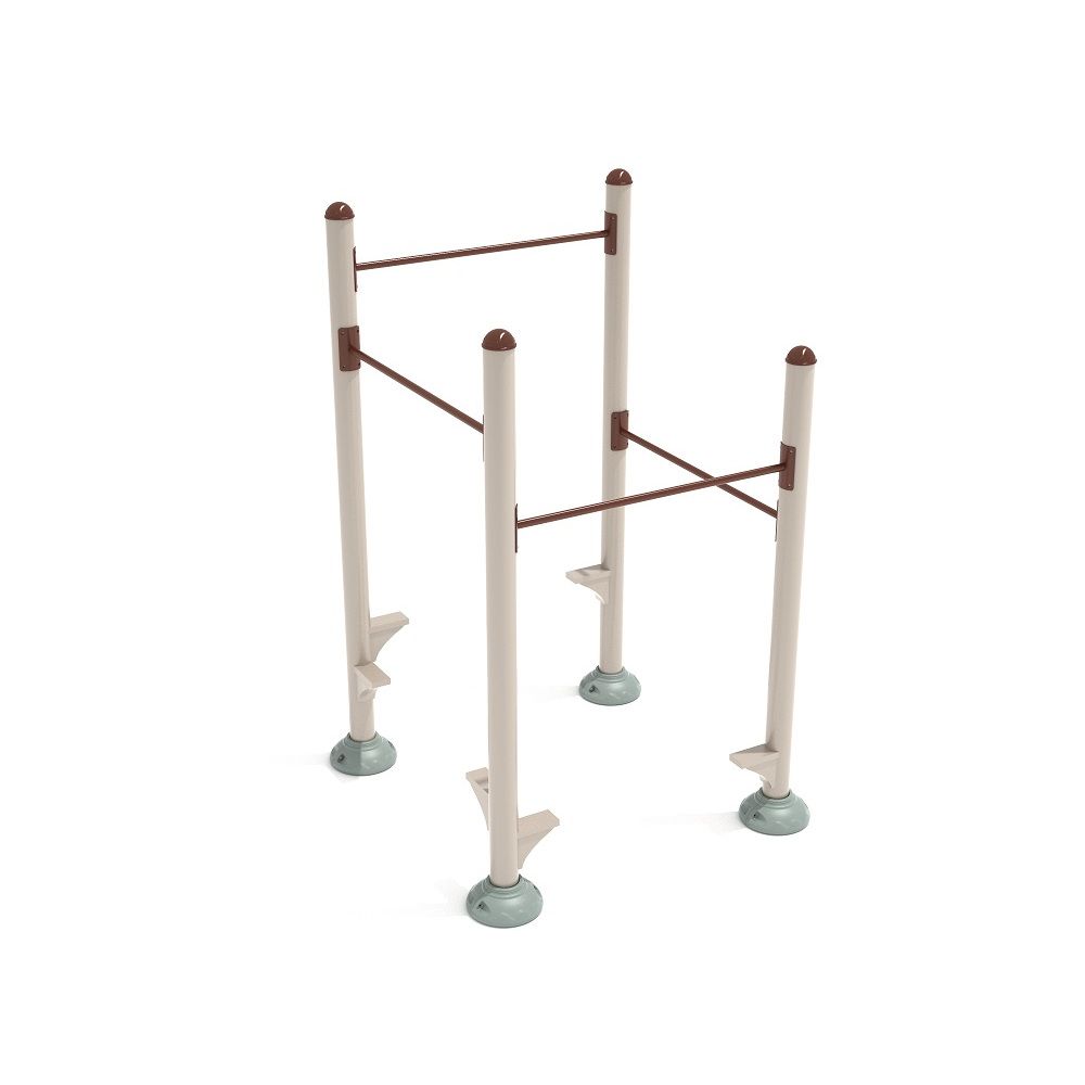 Quadruple Inclined Chin Up Bars