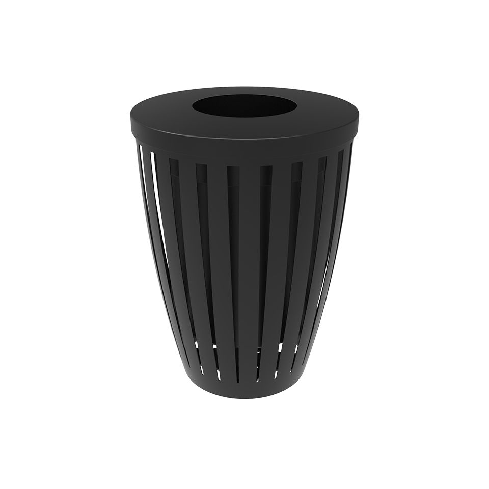 32 Gallon Coned Trash Receptacle with Lid