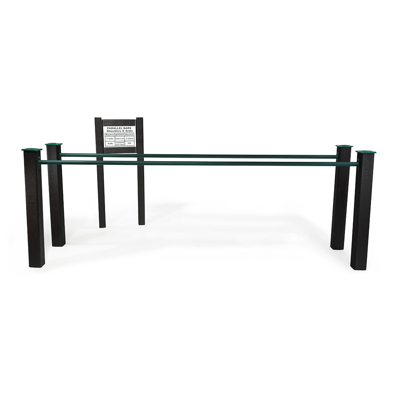 Recycled Plastic Fitness Parallel Bars with Exercise Panel