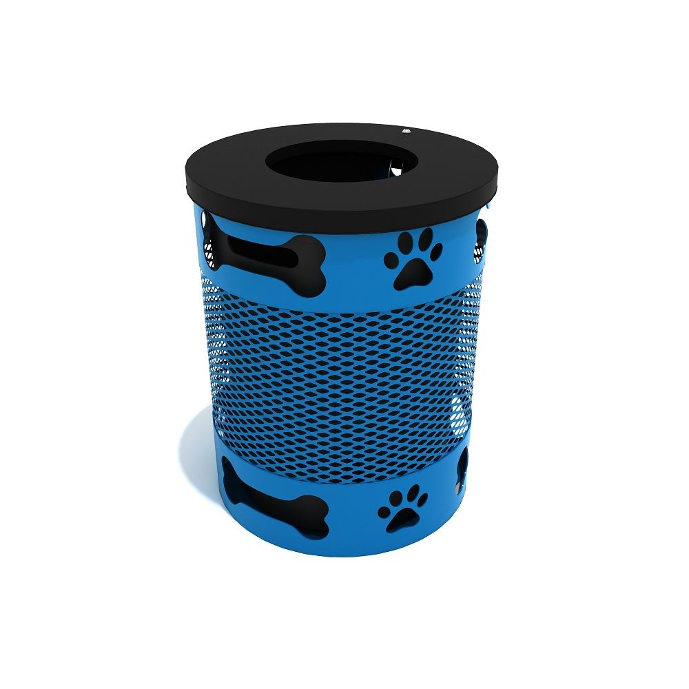 Dog Park Trash Can - Blue