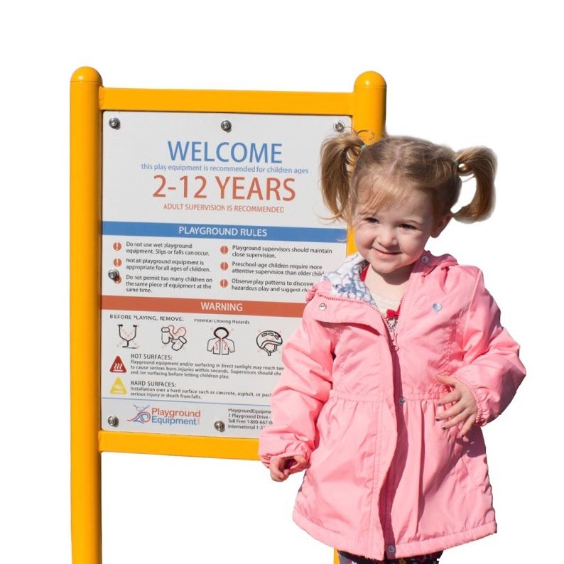 2-Sided Playground Rules Sign - Rules