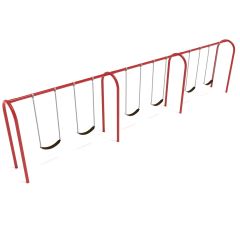Elite Series 3.5 inch Arch Post Swing 8 Foot - 3 Bay - Surplus - Front