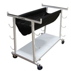 Volleyball Equipment Storage Cart with Basket